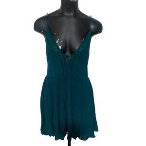 Intimately Free People Emerald Green Baby Doll Tunic Size Small